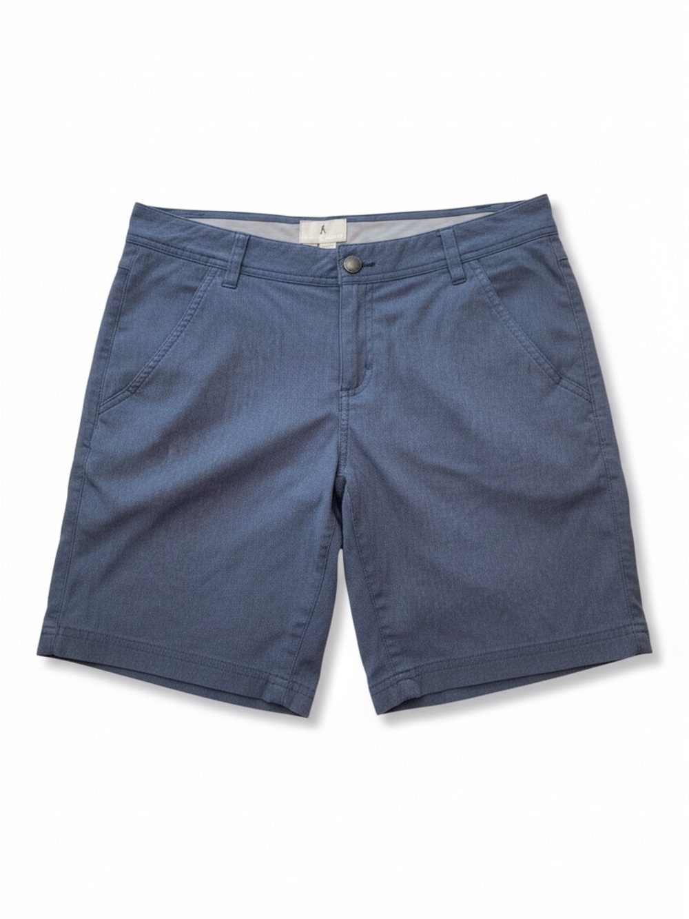 Royal Robbins Slate Blue Flat-Front Shorts, Pockets,Tailored, Technical
